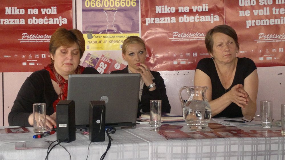 Udruzenje zena Pescanik - Okrugli sto o Konvenciji SE o sprečavanju nasilja prema ženama