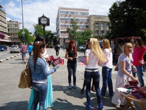 Ulična akcija – Informisanje javnosti o radu SOS telefona i postupanjima institucija u situaciji nasilja u porodici