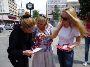 Ulična akcija – Informisanje javnosti o radu SOS telefona i postupanjima institucija u situaciji nasilja u porodici