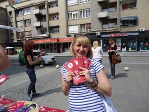 Ulična akcija – Informisanje javnosti o radu SOS telefona i postupanjima institucija u situaciji nasilja u porodici