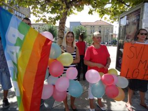Ulična akcija podrške LGBT osobama